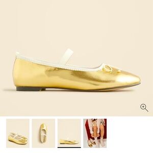 J Crew toddler crewcuts Gold strappy Ballet Flats